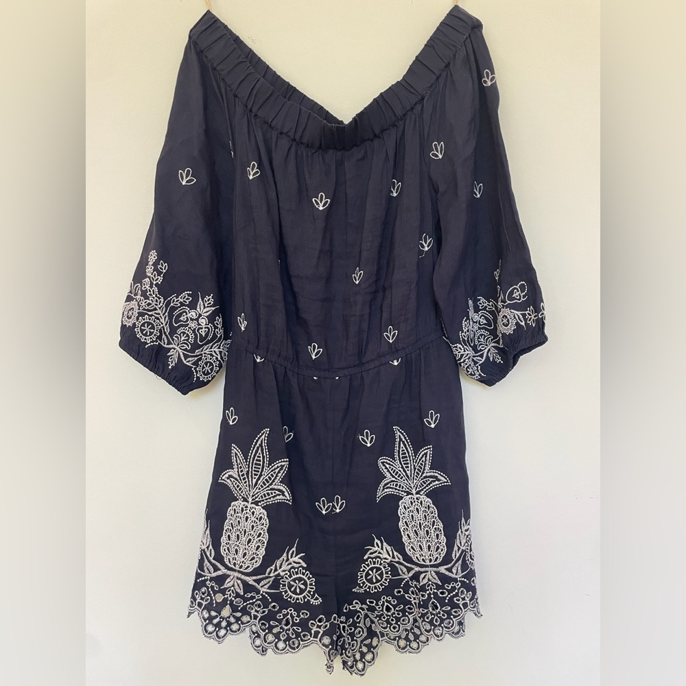 COPY - FARM Rio Blue Off-Shoulder Jumpsuit Resort Wear